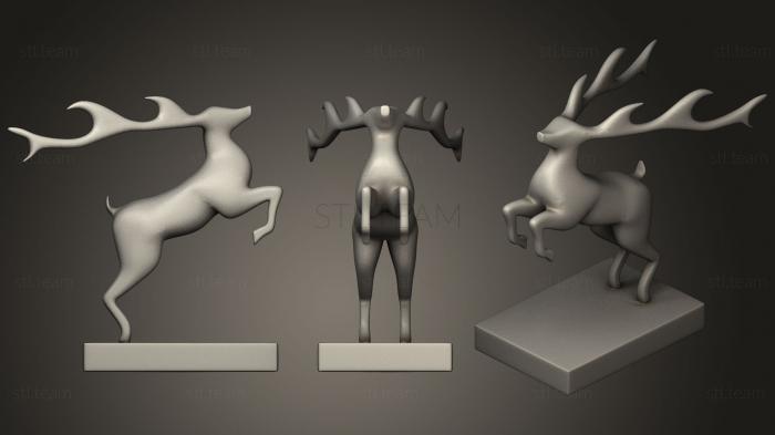 3D model Deer Statue (STL)
